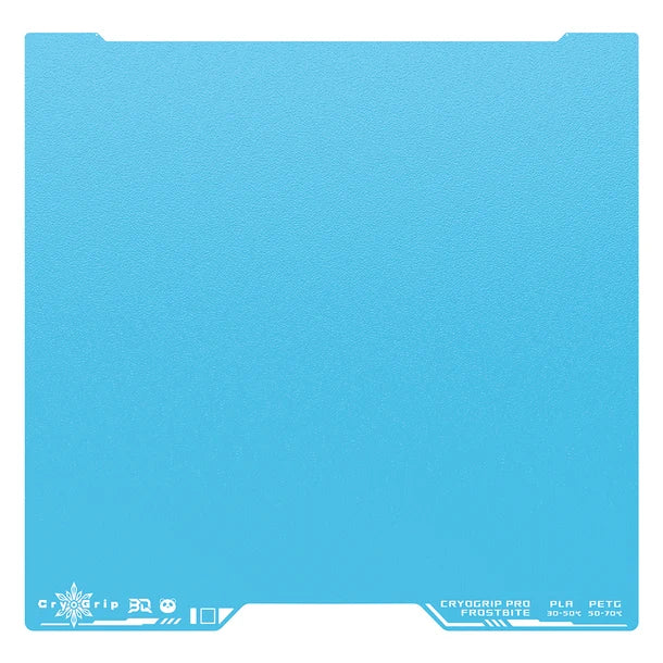 BIQU CryoGrip Pro build plate, 350x325mm, Frostbite Standard Blue