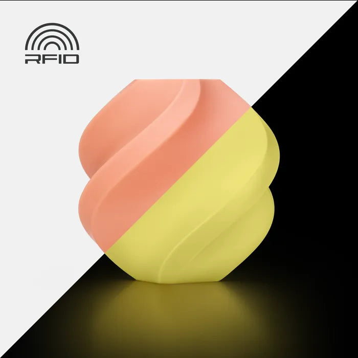 Bambu Lab PLA Glow filament - Glow Orange