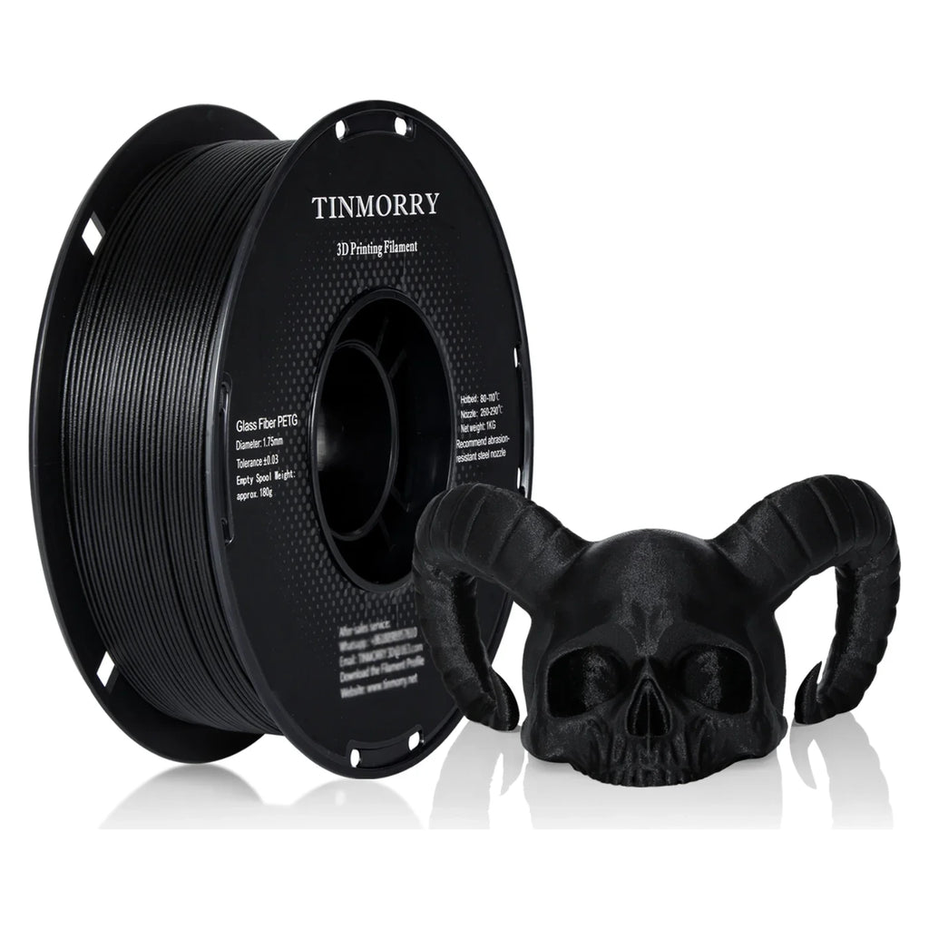 Tinmorry PETG-GF Frosted Black 1 kg spool