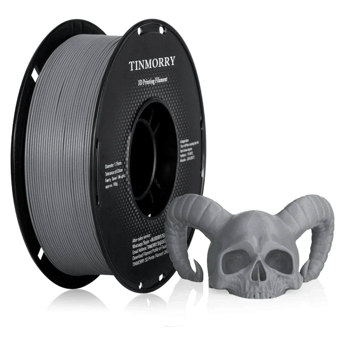Tinmorry PETG-GF Frosted Grey 1 kg spool