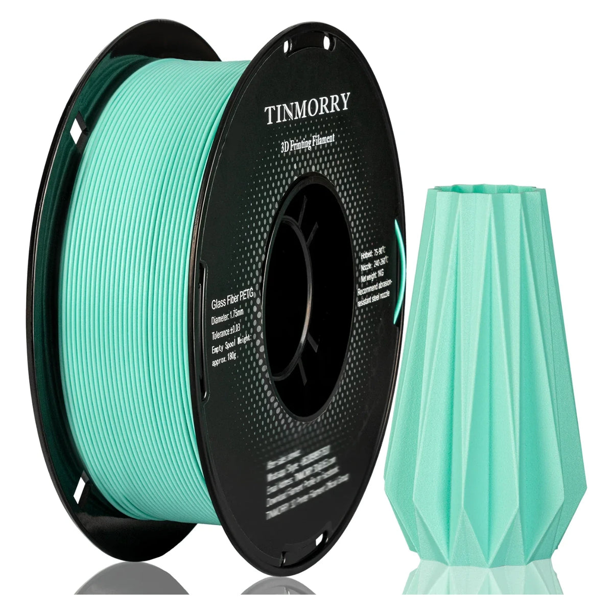 Tinmorry PETG-GF Frosted Mint Green 1 kg spool