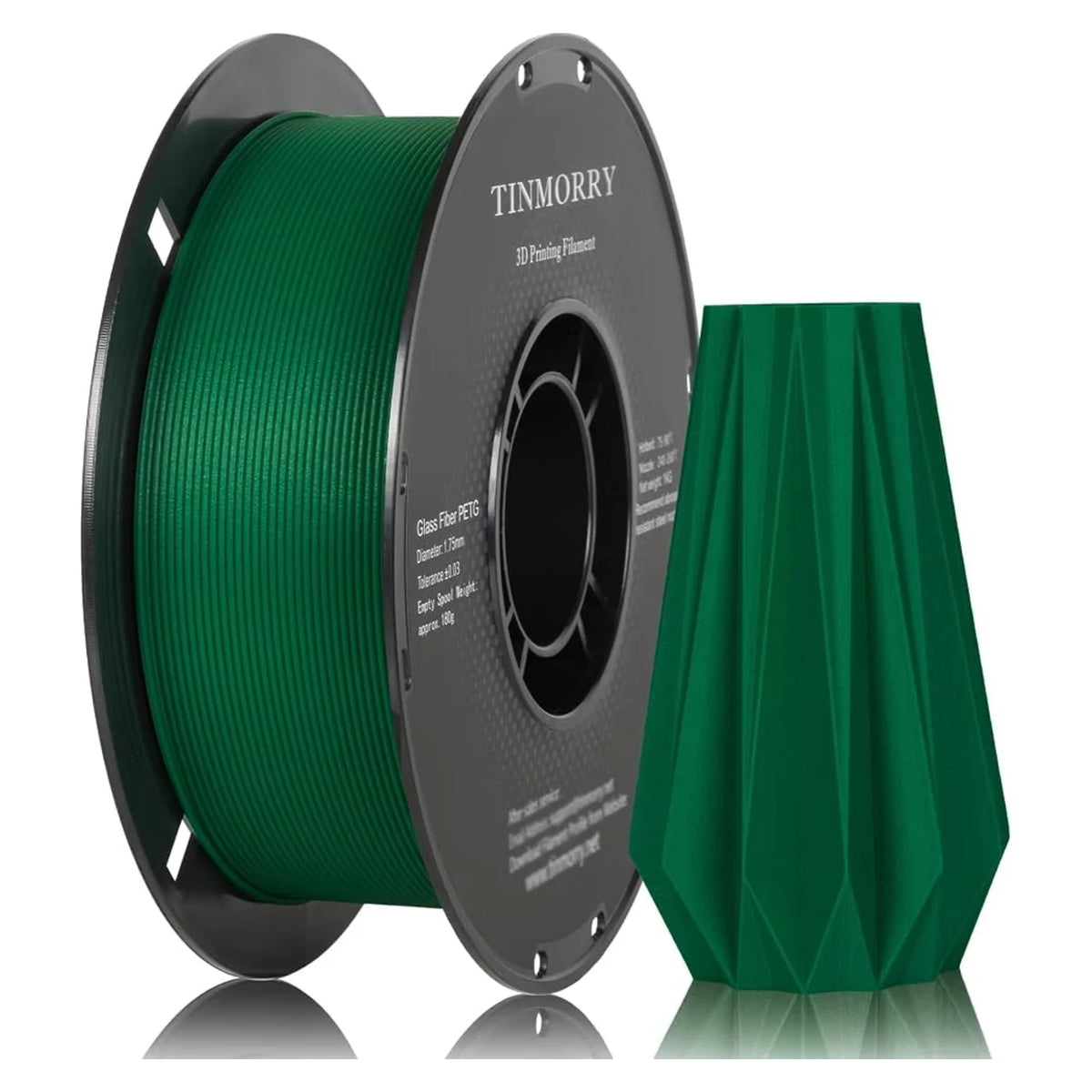 Tinmorry PETG-GF Frosted Pine-Green 1 kg spool